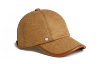 HERMES Wool Polyamide Baseball Caps Women's Brown