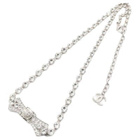 CHANEL Pre-Owned 1986-1988 Rhinestone-embellished Bow Pendant Necklace