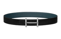 HERMES Chaine D'Ancre To Go Leather Belts Women's Black/Prussian Blue