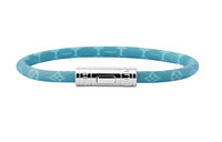 LOUIS VUITTON Canvas Metal Bangles Unisex Blue