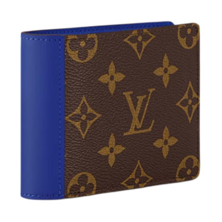 LOUIS VUITTON Multiple Coated Canvas Wallet Men's Indigo