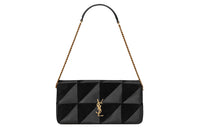 SAINT LAURENT Lambskin Shoulder Bag Women's Black