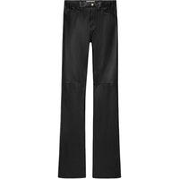 CELINE Leather Pants Women's Black