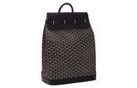 GOYARD Steamer Canvas With Leather Backpack Small Size Unisex Black