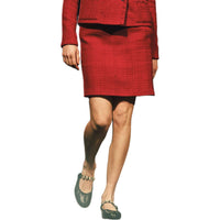 CHANEL Casual Short Skirts Women's Red