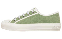 DIOR Walk'N'DIOR Low Top Green Faded Cannage Embroidered Denim Women's