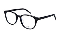 SAINT LAURENT Plate Frame Oval Eyeglass Frames Women's Black
