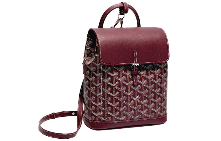 GOYARD Alpin Cow Leather Backpack Mini Women's Burgundy Red
