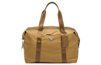 PRADA Fabric With Leather Handbags Travel Bags Men's Brown