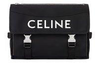 CELINE Nylon Messenger Bag Shoulder Bag Crossbody Bag Large Size Men's Black