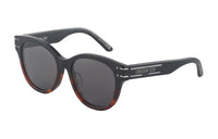 DIOR Plate Frame Round Sunglasses Women's Tortoiseshell
