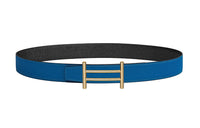 HERMES Leather Belts Women's Blue/Black