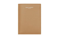 SAINT LAURENT PARIS Cow Leather Card Holder Men's Teak Color