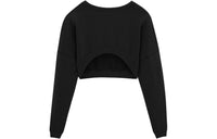 SAINT LAURENT Crewneck Cropped Sweatshirt