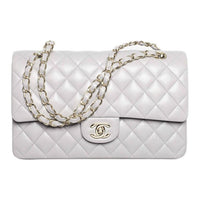 CHANEL Sheepskin Crossbody Bag Women's Gray