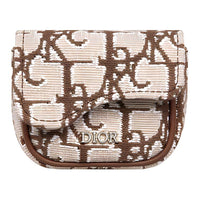 DIOR CACTUS JACK Collaboration Jacquard Fabric Wrist Bag Men's Coffee