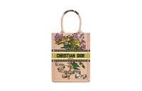 DIOR BookTote Embroidery Tote Bag Shopping Bag Handbag Women's Pink Patchwork Embroidery