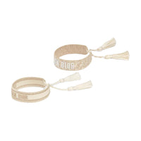DIOR Cotton, Metal Bracelets Women's White
