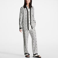 LOUIS VUITTON 3D Monogram Stripe Accent Pajama Shirt