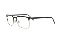 SAINT LAURENT Metal Square Eyeglass Frames Men's Black/Silver