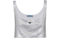 PRADA Rhinestone embellished Crop Top