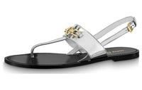 LOUIS VUITTON Beach Sandals Women's Silver