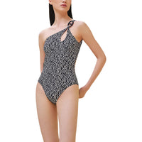 HERMES FW24 One-piece Swimsuit Women's Black Blue