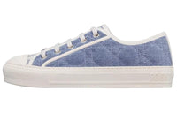 DIOR Walk'N'DIOR Low Top Blue Faded Cannage Embroidered Denim Women's