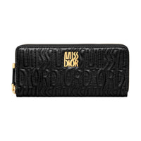 DIOR Lambskin Wallet Women's Black