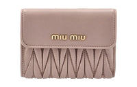 MIU MIU Lambskin Wallet Women's Pink