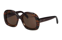 CELINE Acetate Irregular Shape Sunglasses Women's Tortoiseshell