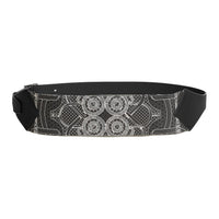 HERMES Silk With Swift Calfskin Fanny Pack Men's Gray & Black