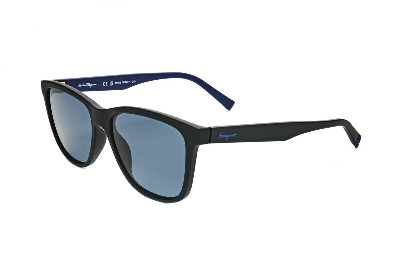 Salvatore Ferragamo SF998S Rectangle Sunglasses in Matte Black