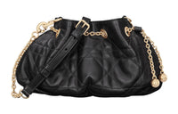 DIOR Soft Sheepskin Shoulder Bag Crossbody Bag Small Size Women's Black