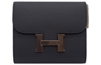 HERMES Constance Slim Epsom Leather Clutch, Wallet, Fanny Pack Women's Tin Gray