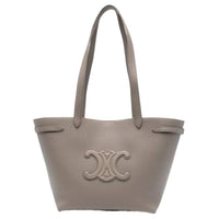 CELINE Logo Tote Bag, Shopping Bag, Handbag, Shoulder Bag Small Size Women's Ivory Gray