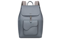 DIOR Saddle Grained Calfskin Saddle Backpack Men's Gray