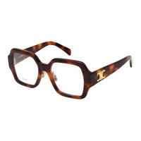 CELINE Plate Frame Square Eyeglass Frames Unisex Tortoiseshell