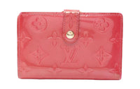 LOUIS VUITTON Leather Wallet Women's Pink
