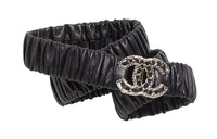 CHANEL Leather Belts Women's Black