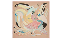 HERMES Silk Scarves Women's Dusty Pink