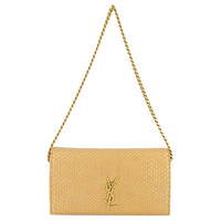 SAINT LAURENT KATE Python Skin Handbag Shoulder Bag Mini Women's Beige