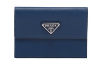 PRADA Prada Saffiano Leather Wallet Men's Dark Purple Blue