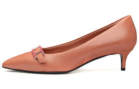HERMES Blush 40 Slim Heel High Heels Women's Chao Pink