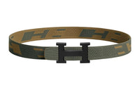 HERMES Minimalist Style Fashion Smooth Buckle Leather Belts Men's Width: 3.2cm
