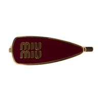 MIU MIU Materials, Metal, Enamel Hair Clips Women's Fuchsia
