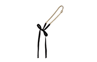 CHANEL Velvet Hair Bands Women's Black