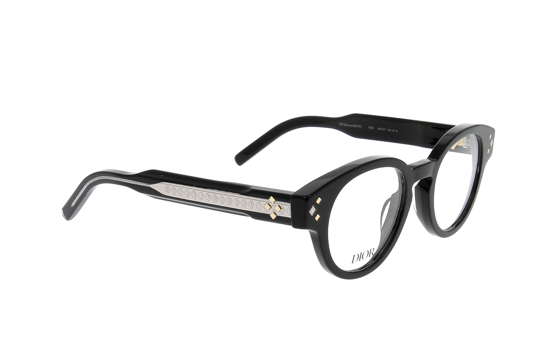 DIOR - Irregular Shape Eyeglass Frames Men's Black