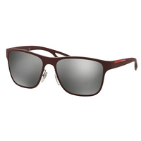 PRADA Metal Plastic Square Sunglasses Men's Red