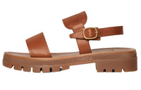 CELINE Triomphe Beach Sandals Women's Tawny
